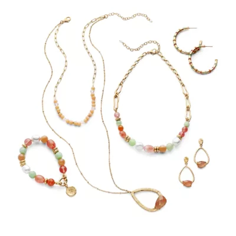 a.n.a Gold Tone Womens Inch Strand Necklace