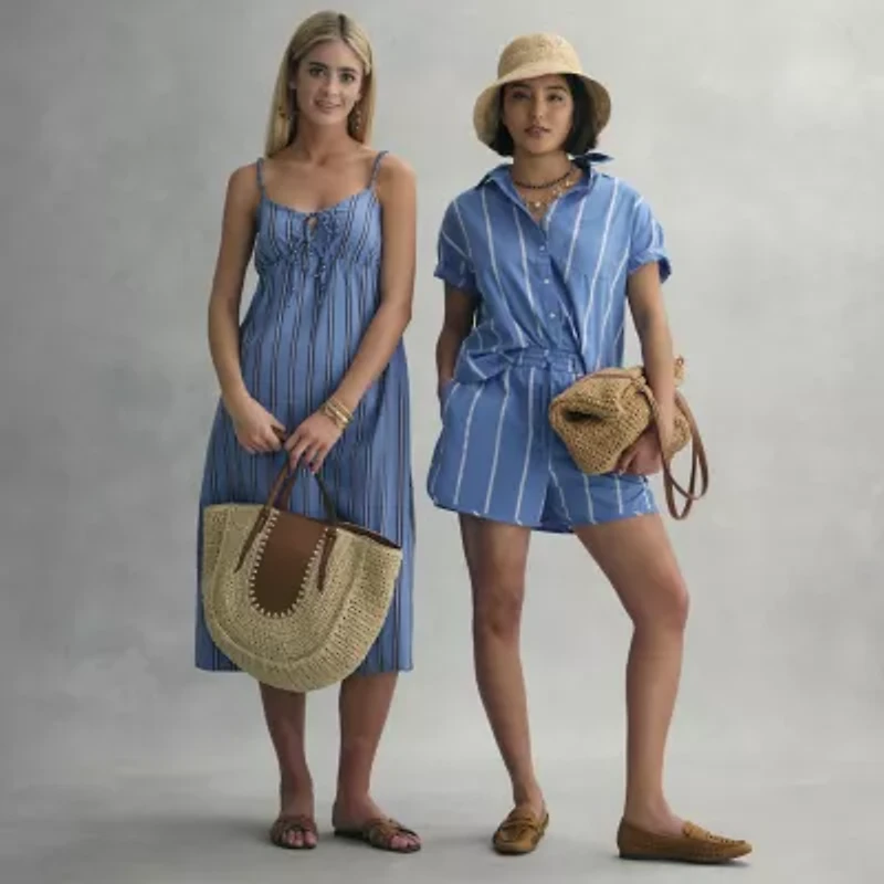 Mixit Straw Vacay Tote Bag