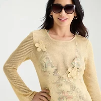 Mynah Womens Embroidered Floral Dress Swimsuit Cover-Up