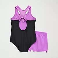 ZeroXposur Big Kid Girls Floral Plus One Piece Swimsuit