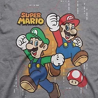 Little & Big Kid Boys Crew Neck Short Sleeve Regular Fit Super Mario Graphic T-Shirt