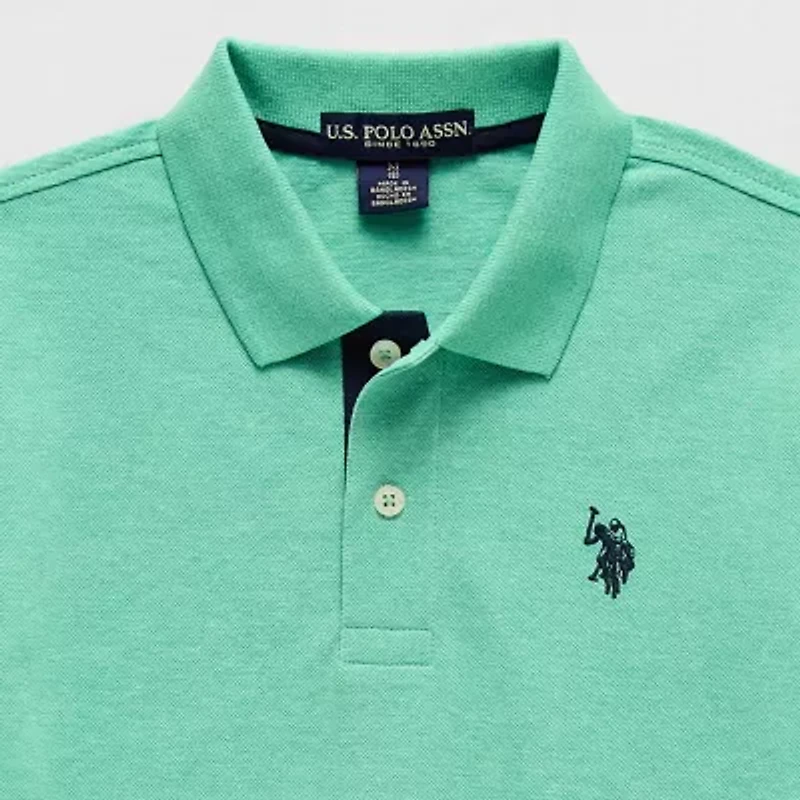 U.S. Polo Assn. Little & Big Kid Boys Short Sleeve Regular Fit Embroidered Shirt