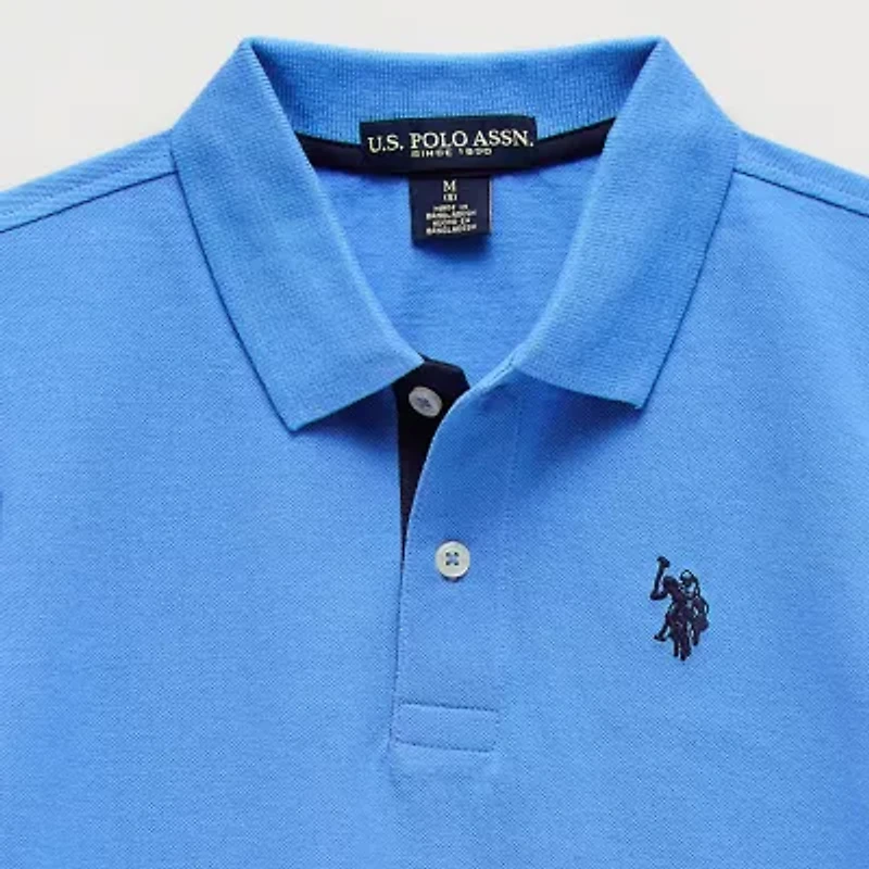 U.S. Polo Assn. Little & Big Kid Boys Short Sleeve Regular Fit Embroidered Shirt
