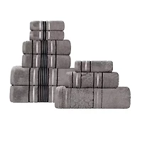 SUPERIOR® Sadie Zero Twist Jacquard Solid Cotton -pc. Quick Dry Bath Towel Set