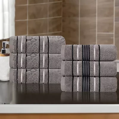 SUPERIOR® Sadie Zero Twist Jacquard Solid Cotton -pc. Quick Dry Bath Towel Set