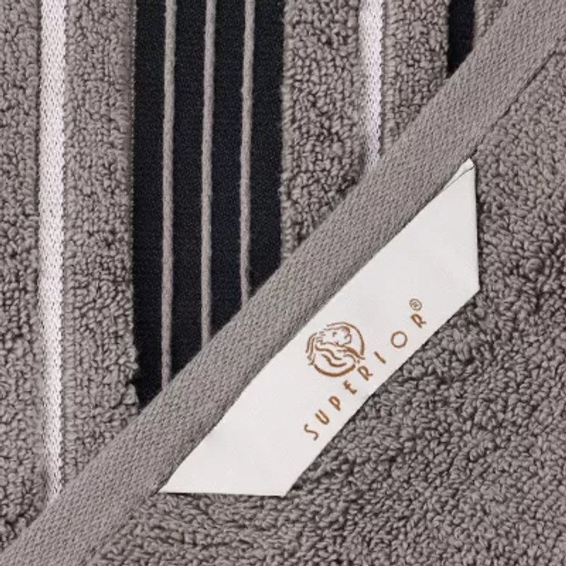 SUPERIOR® Sadie Zero Twist Jacquard Solid Cotton -pc. Quick Dry Bath Towel Set