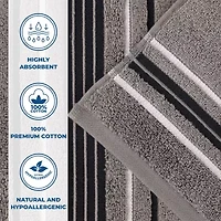 SUPERIOR® Sadie Zero Twist Jacquard Solid Cotton -pc. Quick Dry Bath Towel Set