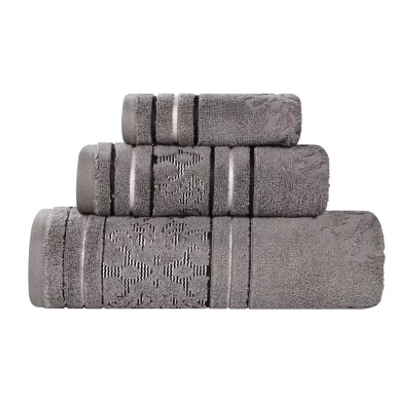 SUPERIOR® Sadie Zero Twist Jacquard Cotton 3-pc. Quick Dry Bath Towel Set
