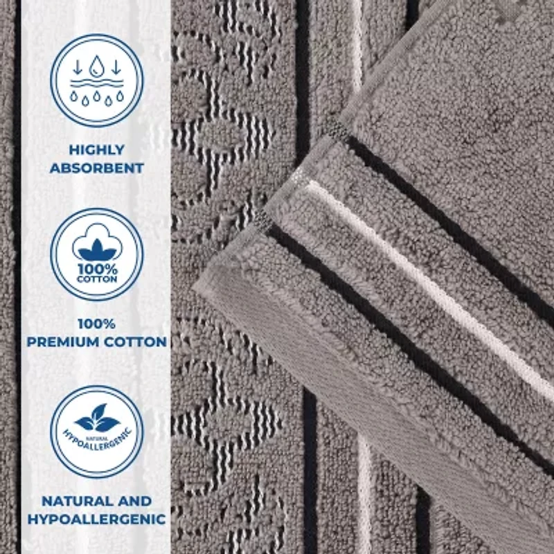 SUPERIOR® Sadie Zero Twist Jacquard Cotton 6-pc. Quick Dry Bath Towel Set