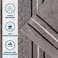 SUPERIOR® Sadie Zero Twist Jacquard Cotton 6-pc. Quick Dry Bath Towel Set