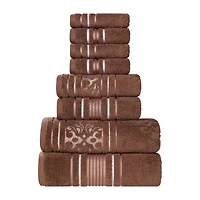 SUPERIOR® Sadie Zero Twist Jacquard Solid Cotton 8-pc. Quick Dry Bath Towel Set