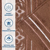 SUPERIOR® Sadie Zero Twist Jacquard Solid Cotton 8-pc. Quick Dry Bath Towel Set