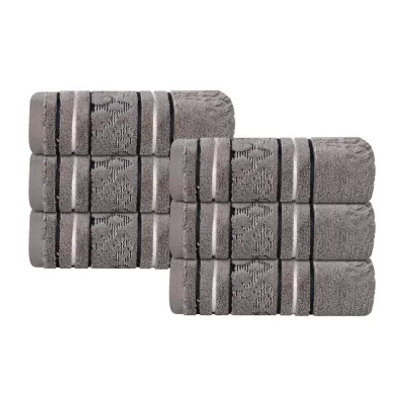 SUPERIOR® Sadie Zero Twist Jacquard Cotton 6-pc. Quick Dry Bath Towel Set