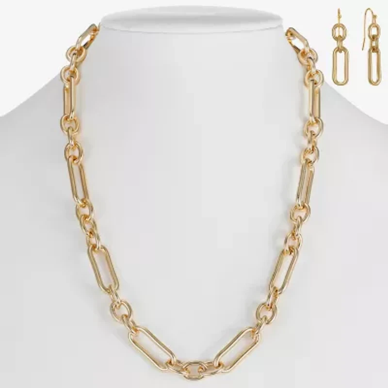 Liz Claiborne Collar Necklace & Drop Earring Womens 2-pc. Jewelry Set