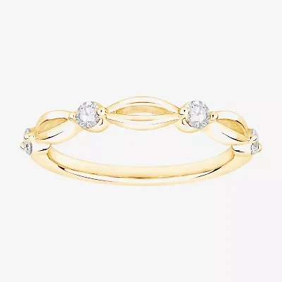 (F / Vs2) Womens 2.5MM 1/4 CT. T.W. Lab Grown White Diamond 10K Gold Wedding Band