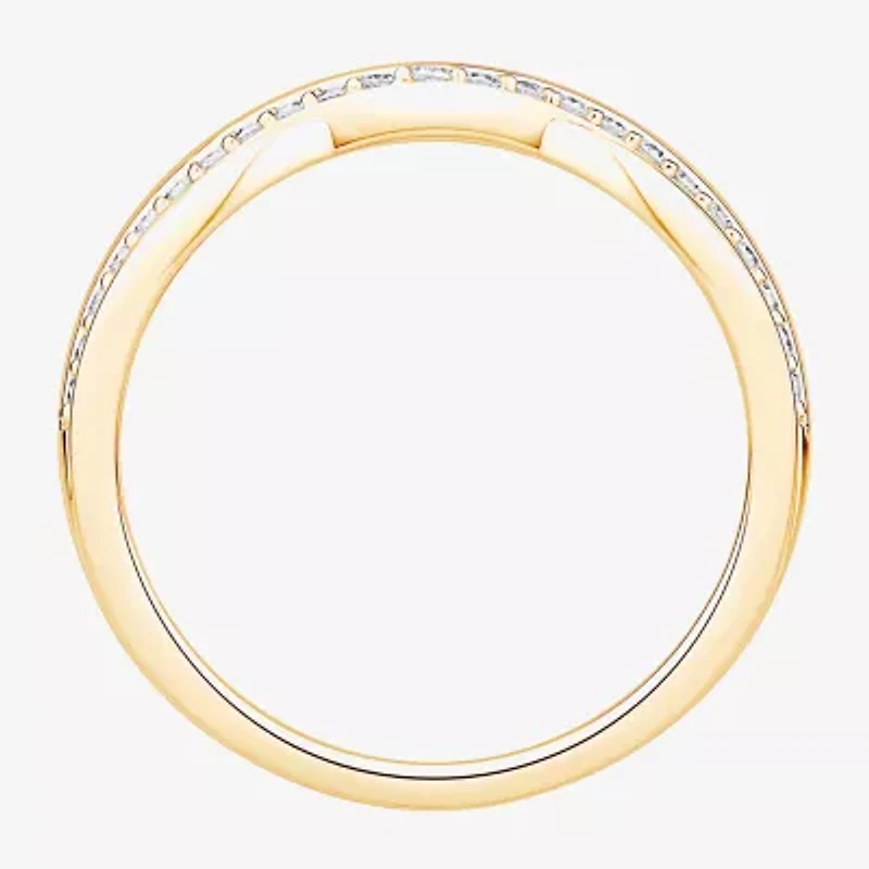 (F / Vs2) Womens 4.5MM 1/3 CT. T.W. Lab Grown White Diamond 10K Gold Wedding Band