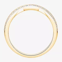 (F / Vs2) Womens 4.5MM 1/3 CT. T.W. Lab Grown White Diamond 10K Gold Wedding Band
