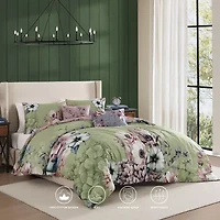 Bebejan Navy Mums 5-pc. Midweight Reversible Comforter Set