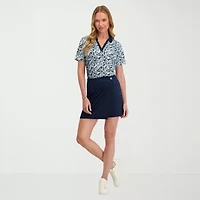 Stella Parker Womens 17" Mid Rise Stretch Fabric Knit Skort