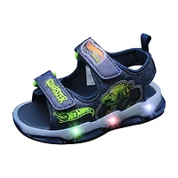 Hot Wheels Boys Adjustable Strap Footbed Sandals