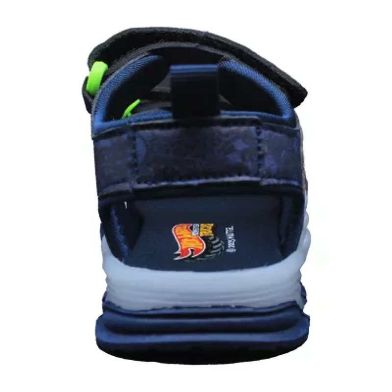 Hot Wheels Boys Adjustable Strap Footbed Sandals