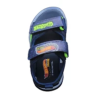Hot Wheels Boys Adjustable Strap Footbed Sandals