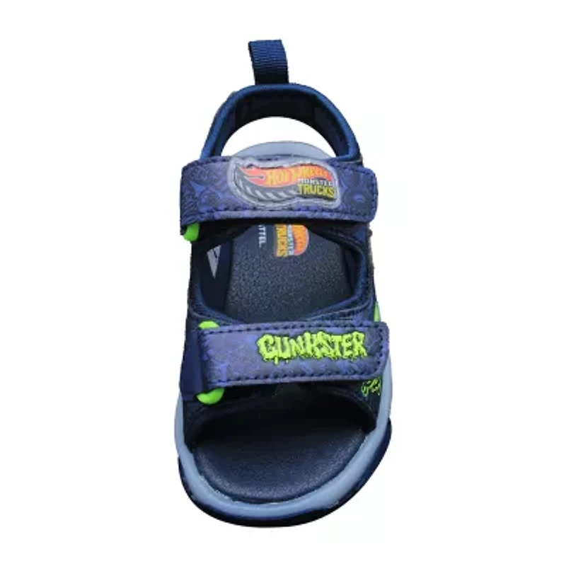Hot Wheels Boys Adjustable Strap Footbed Sandals
