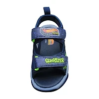 Hot Wheels Boys Adjustable Strap Footbed Sandals