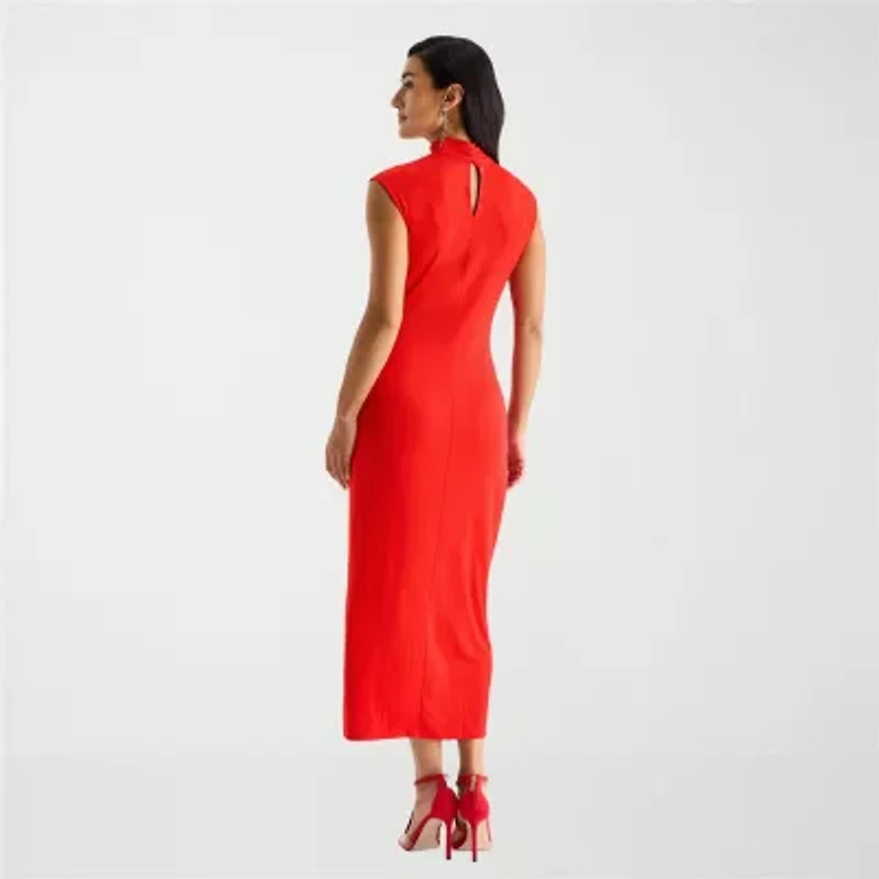 Worthington Womens Petite Sleeveless Bodycon Dress