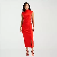 Worthington Womens Petite Sleeveless Bodycon Dress
