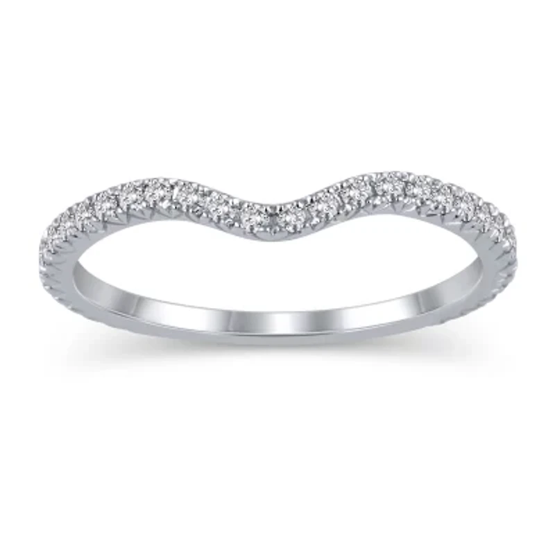 Womens 1/ CT. T.W. Natural White Diamond 10K Gold Ring Enhancer