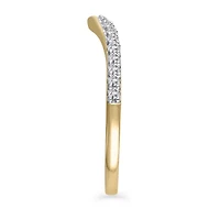 Womens 1/ CT. T.W. Natural White Diamond 10K Gold Ring Enhancer