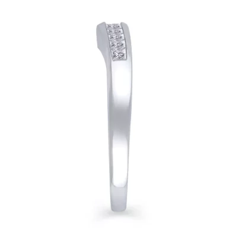 Womens 3/8 CT. T.W. Natural White Diamond 14K Gold Ring Enhancer
