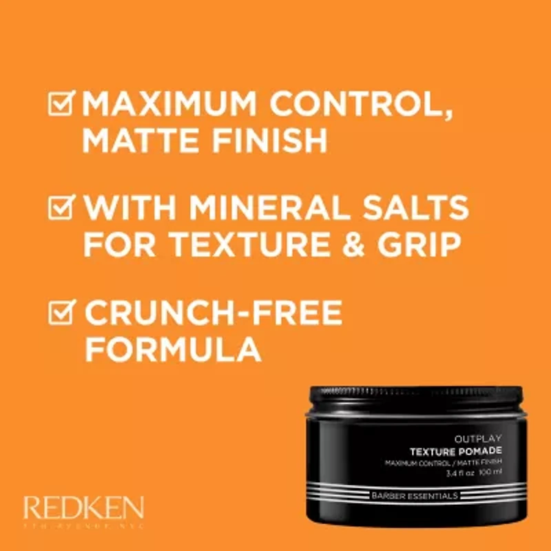 Redken Brew Outplay Hair Pomade 3.4 oz.