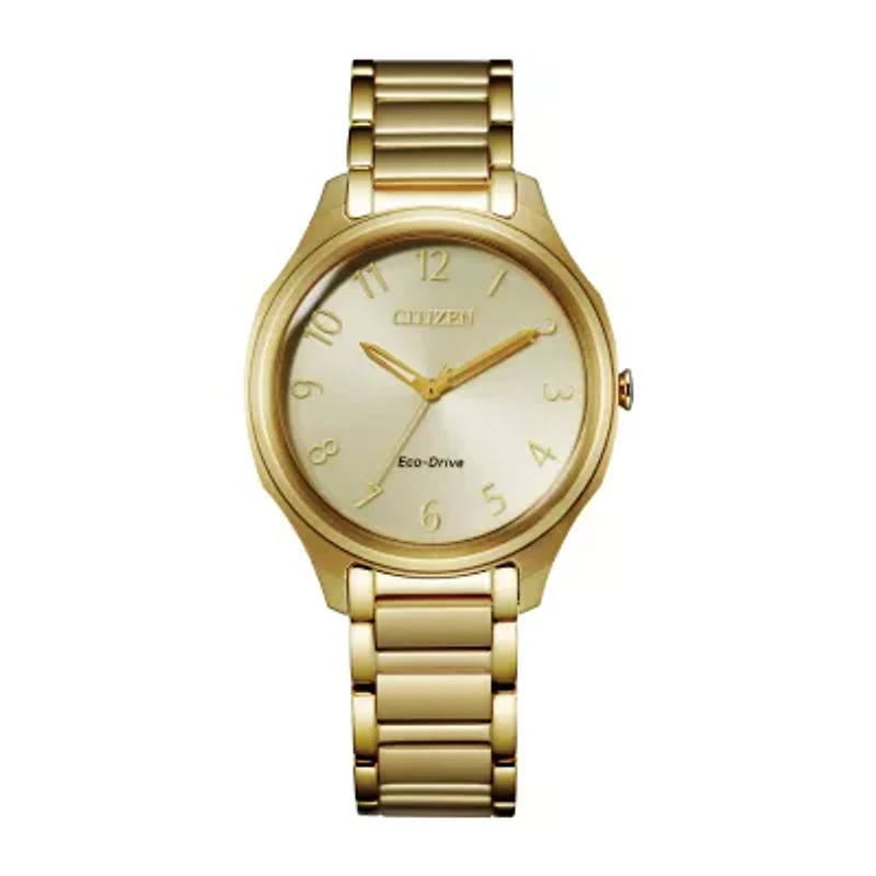 Citizen Drive Womens Gold Tone Stainless Steel Bracelet Watch Em0752-54p