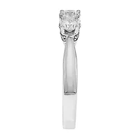Love Lives Forever Womens 1 CT. T.W. Natural White Diamond 10K White Gold Round 3-Stone Engagement Ring
