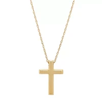 Religious Jewelry Womens 10K Gold Cross Pendant Necklace