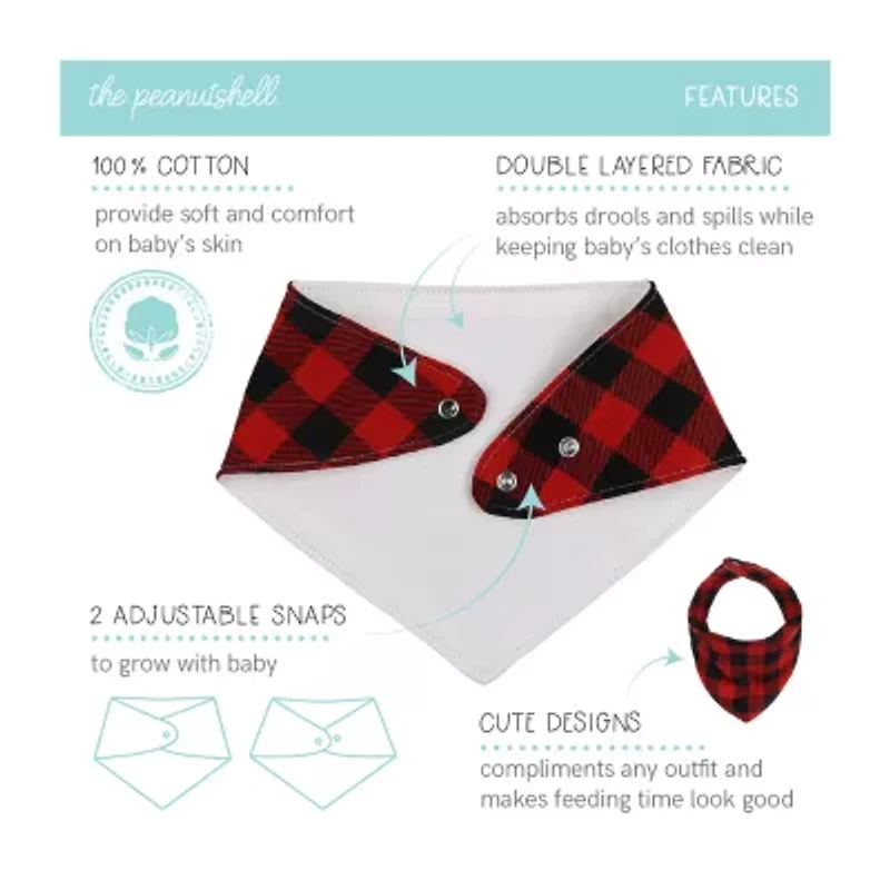 The Peanutshell Unisex 8-pc. Bib