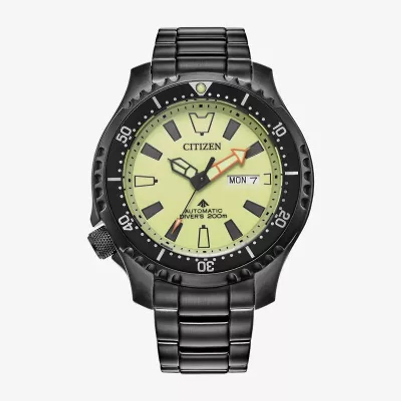 Citizen Promaster Dive Automatic Mens Automatic Black Stainless Steel Bracelet Watch Ny0155-58x