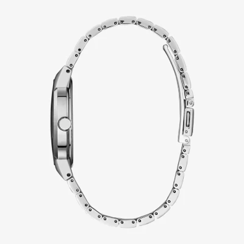 Citizen Axiom Mens Silver Tone Stainless Steel Bracelet Watch Bm7580-51l