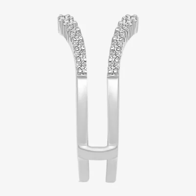 Womens 1/2 CT. T.W. Natural White Diamond 14K Gold Ring Guard