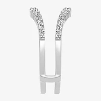 Womens 1/2 CT. T.W. Natural White Diamond 14K Gold Ring Guard