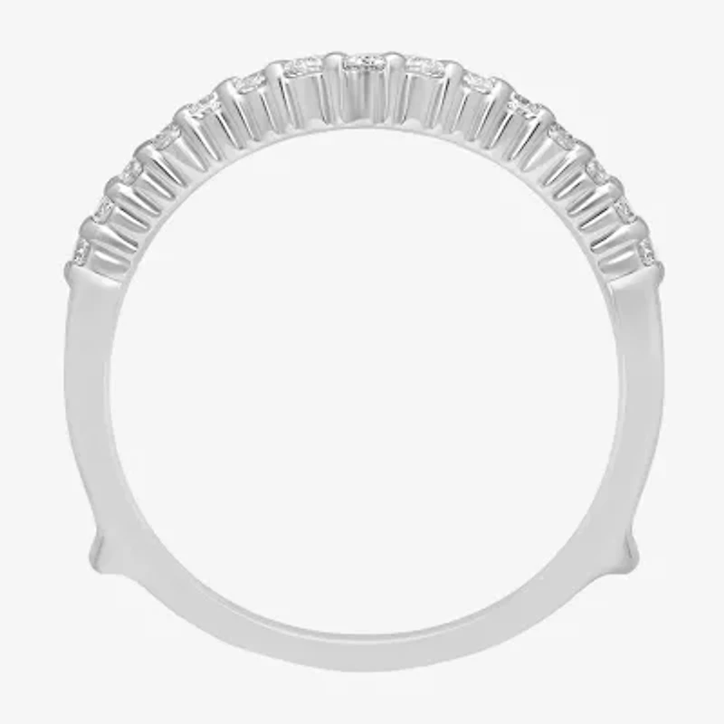 Womens 1/ CT. T.W. Natural White Diamond 14K Gold Ring Guard