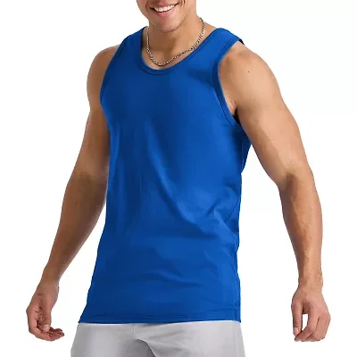 Hanes Mens Round Neck Sleeveless Active Tank Top
