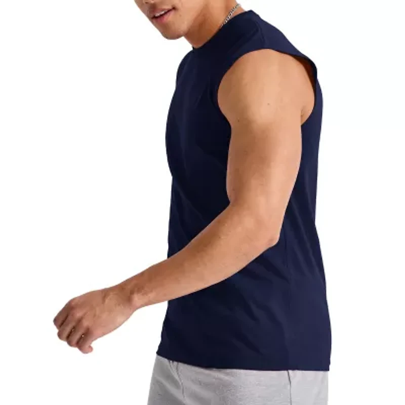 Hanes Mens Crew Neck Sleeveless Active Tank Top