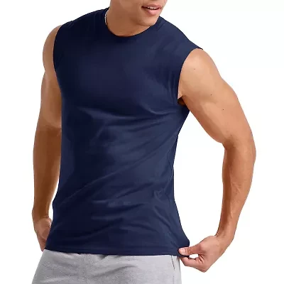Hanes Mens Crew Neck Sleeveless Active Tank Top