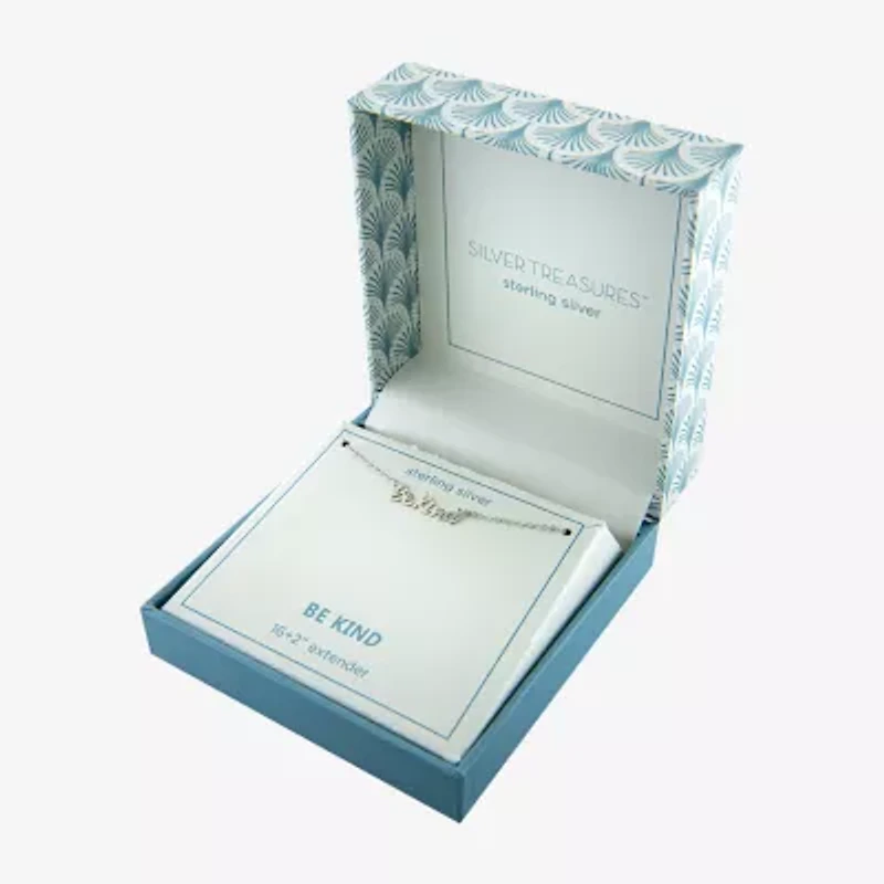 Silver Treasures Be Kind Womens Sterling Silver 16 Inch Pendant Necklace