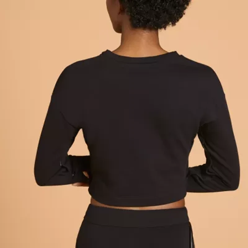 Slick Chicks Womens Adaptive Long Sleeve Crew Neck Lounge Shirt