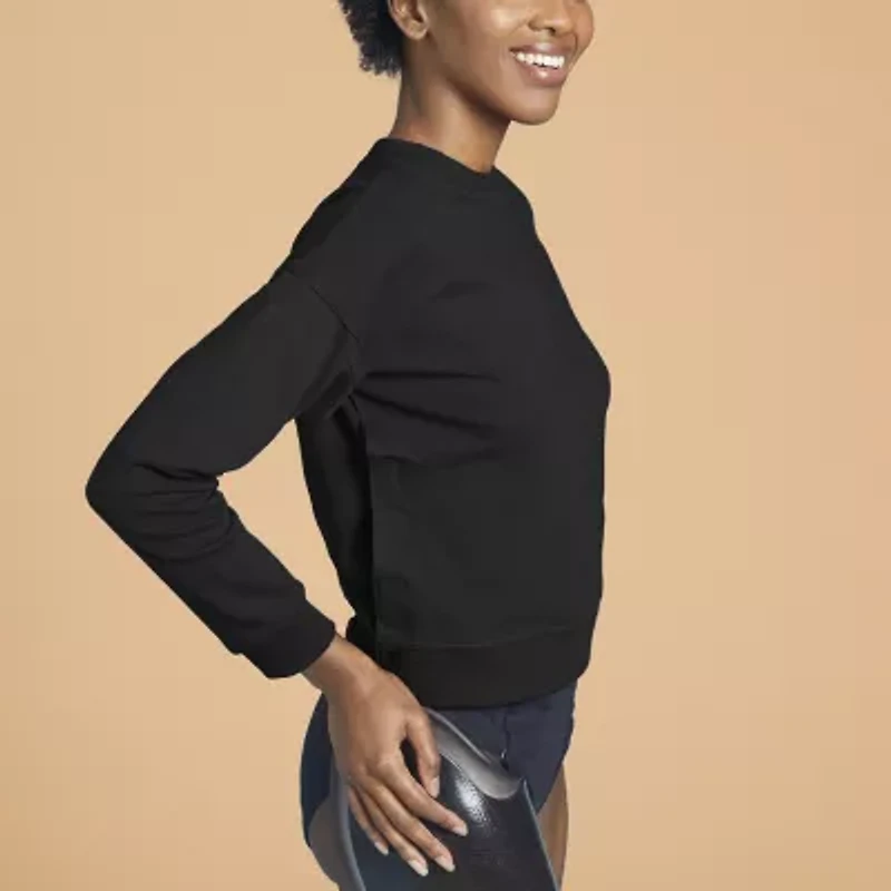 Slick Chicks Womens Adaptive Long Sleeve Crew Neck Sweat Shirt