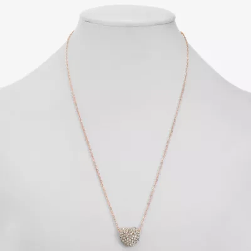 Monet Jewelry Timeless Heart Womens 18 Inch Pendant Necklace